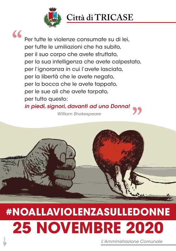 Comune Di Tricase 25 Novembre 2020 Giornata Mondiale Contro La Violenza Sulle Donne