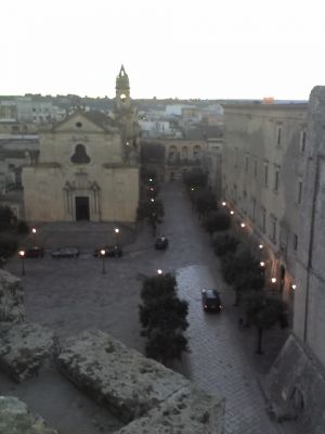 Tricase - Suggestivo scorcio di piazza Giuseppe Pisanelli visto dall'alto