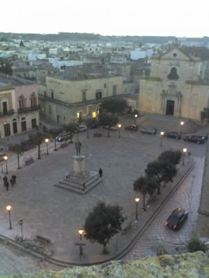 Tricase - Suggestiva veduta dall'alto di piazza Giuseppe Pisanelli