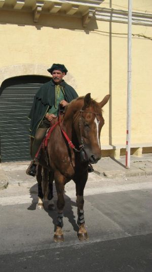 Depressa -piazza Castello - 15 giugno 2008 - Sfilata in abiti d'epoca medievale promossa dall'Associazione Ippica Sud Salento