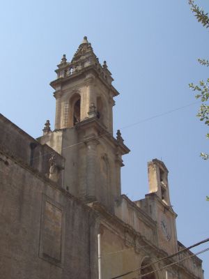 Tricase - piazza Giuseppe Pisanelli - Chiesa di San Domenico - Prospetto laterale - Campanile