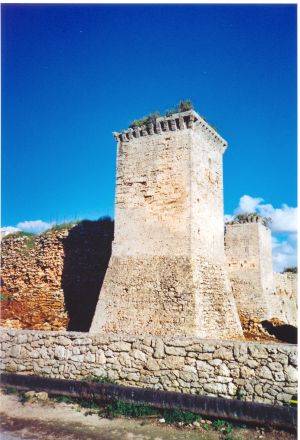 Tutino - Rione di Tutino - Uno scorcio del prospetto laterale del Castello dei Trane del '500, visto da via Montessori