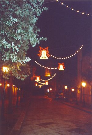 Tricase - piazza Giuseppe  Pisanelli  addobbata per il Natale 2006