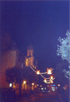 Tricase - piazza Giuseppe Pisanelli  addobbata per il Natale 2006