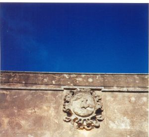Tricase - via Madonna del Loreto - Stemma dei Gallone sul muro frontale di un vecchio fabbricato rurale