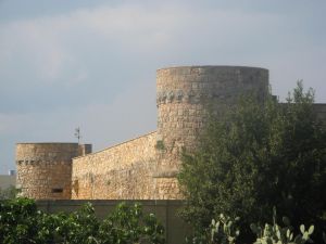 Castello realizzato nel 1524 dall'architetto Renna - Uno scorcio del prospetto posteriore 