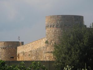 Castello realizzato nel 1524 dall'architetto tricasino  Renna - Uno scorcio del prospetto posteriore