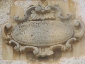 via Garibaldi - Cappella di San Giuseppe - Prospetto frontale - scritta latina