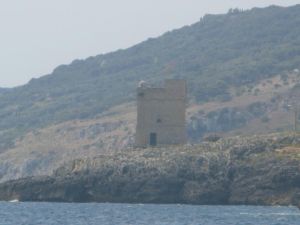 Marina Serra - Uno scorcio della torre costiera Palane visto dal mare