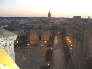 Tricase - Una suggestiva veduta dall'alto di  piazza Giuseppe Pisanelli 