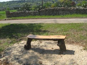Tricase - strada provinciale per Marina Serra - Panca rustica