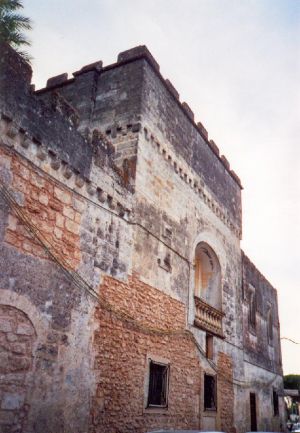 piazza Castello - Uno scorcio laterale del castello dei Winspeare