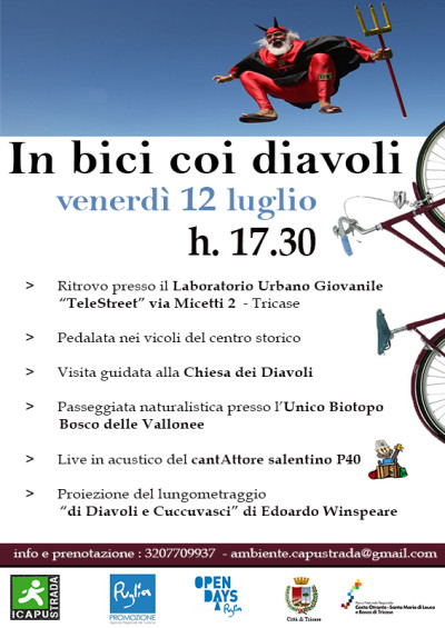 Tricase - Venerdì 12 luglio 2013 - ore 17.30 - In bici coi diavoli