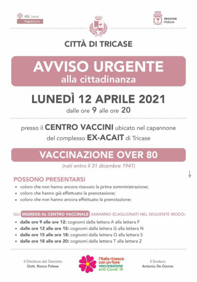 VACCINAZIONE OVER 80