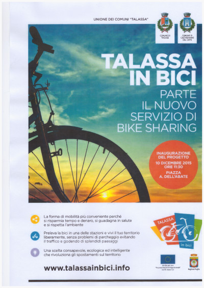 TALASSA IN BICI - PARTE IL NUOVO SERVIZIO DI BIKE SHARING - 10.12.2015:CONFER...