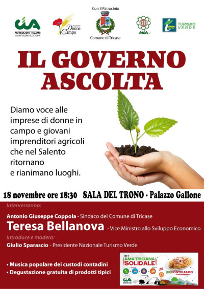 TRICASE - 18 NOVEMBRE 2016 - 0RE 18.30 - SALA DEL TRONO DI PALAZZO GALLONE - ...