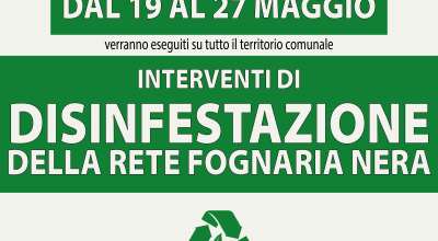 Disinfestazione della rete fognaria nera