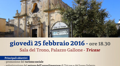 TRICASE - 25 FEBBRAIO 2016 - ORE 18.30 - SALA DEL TRONO DI PALAZZO GALLONE - ...