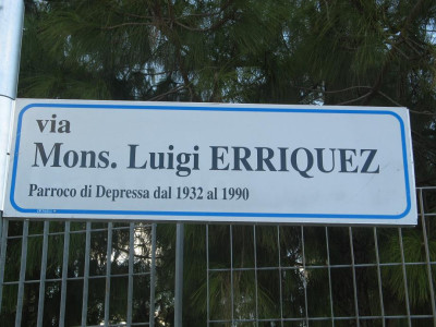 Depressa - Strada dedicata a Monsignor Luigi Erriquez