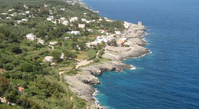 Veduta panoramica di Marina Serra dal Belvedere