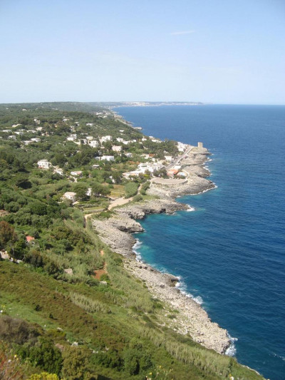 Veduta panoramica di Marina Serra dal Belvedere