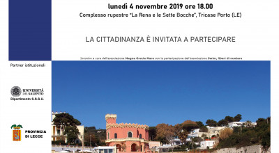 TRICASE PORTO - 4 NOVEMBRE 2019 - ORE 18.00 - COMPLESSO RUPESTRE LA REN...