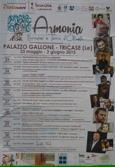 APRE I BATTENTI DOMANI IL FESTIVAL ARMONIA, NARRAZIONI IN TERRA D'OTRANTO, CH...