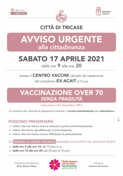 VACCINAZIONE OVER 70