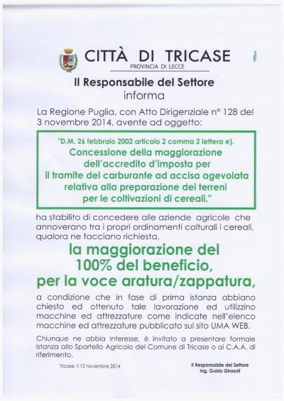 CONCESSIONE DELLA MAGGIORAZIONE DELL'ACCREDITO D'IMPOSTA PER IL TRAMITE DEL C...