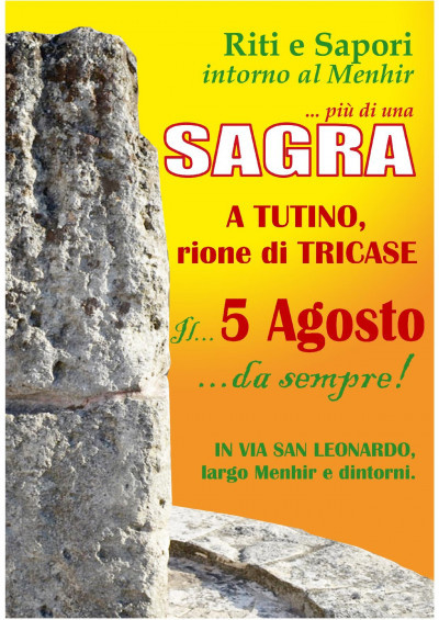 5 AGOSTO 2004 - RIONE TUTINO:  SAGRA  RITI E SAPORI INTORNO AL MENHIR&q...