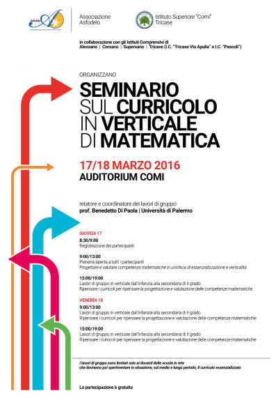 17 E 18 MARZO 2016 - AUDITORIUM ISTITUTO SUPERIORE COMI TRICASE -...