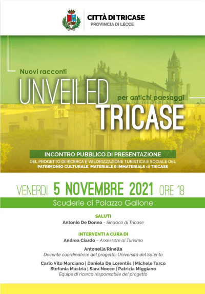 Unveiled Tricase. Nuovi racconti per antichi paesaggi - incontro di presentaz...