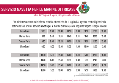 Servizio trasporto per le Marine di Tricase