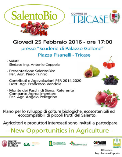 TRICASE - GIOVEDI' 25 FEBBRAIO 2016 - ORE 17.00 - SCUDERIE DI PALAZZO GALLONE...