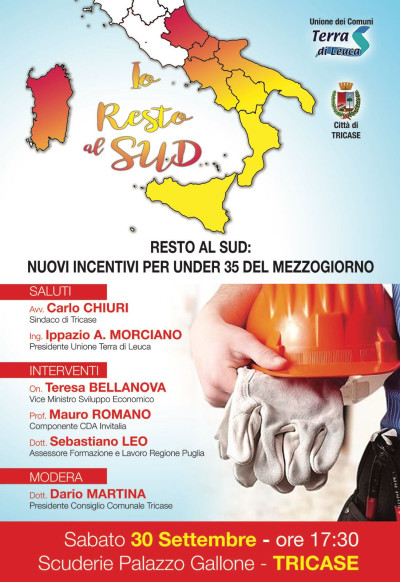 TRICASE - SABATO 30 SETTEMBRE 2017 - ORE 17.30 - SCUDERIE DI PALAZZO GALLONE ...